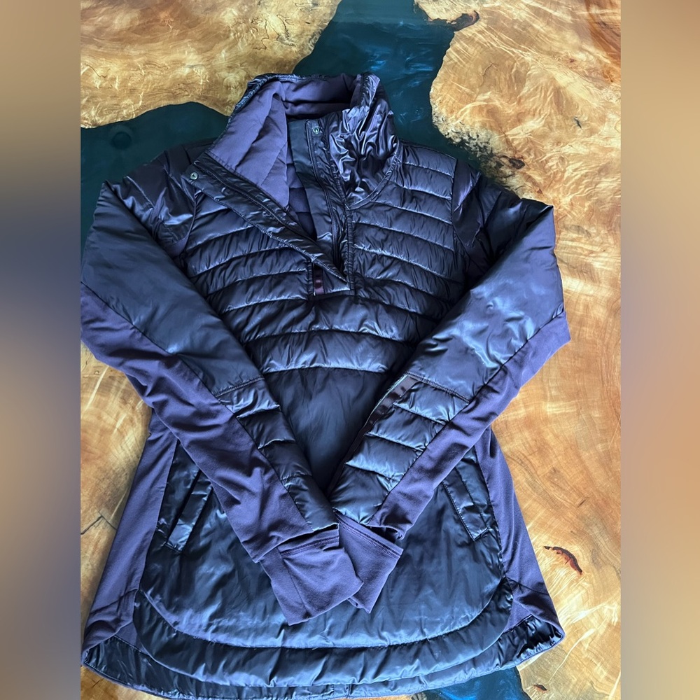 EUC LULULEMON Athletica Dark Grape Down With It Jacket - Size 8
